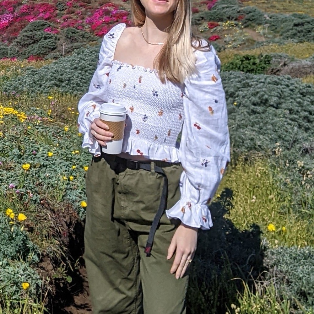 Reformation tangerine top